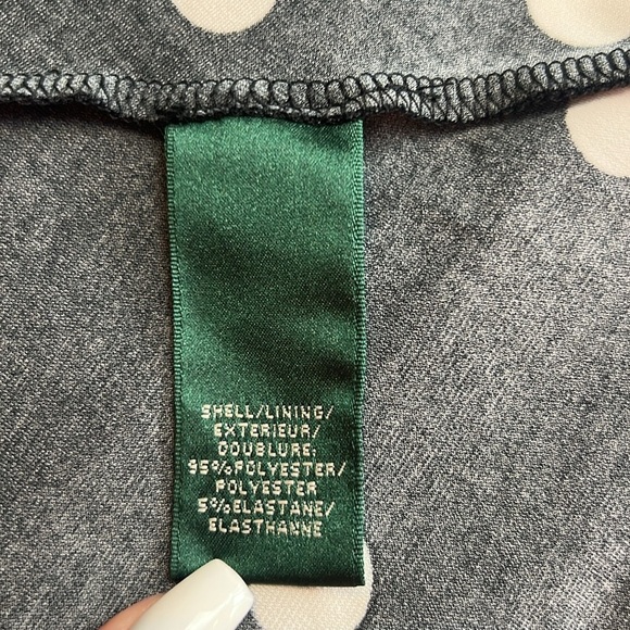 Lauren, Ralph, Lauren, Black and white nautical polkadot dress size 14 - Picture 10 of 11